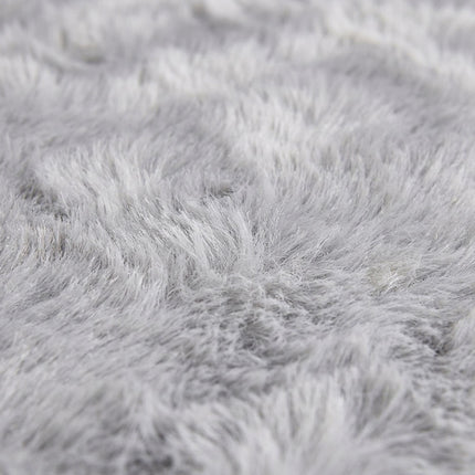Raised Plush Cat Bed, Grey – Pine Frame, 53x45.5 cm