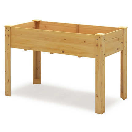 Verhoogd houten tuinbed met drainage, 120x60x82 cm