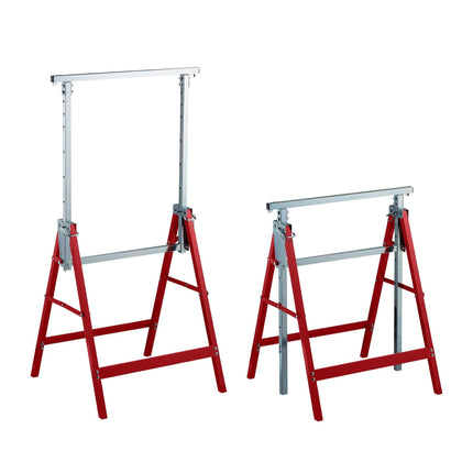 Raised and lowered work trestle set of 2