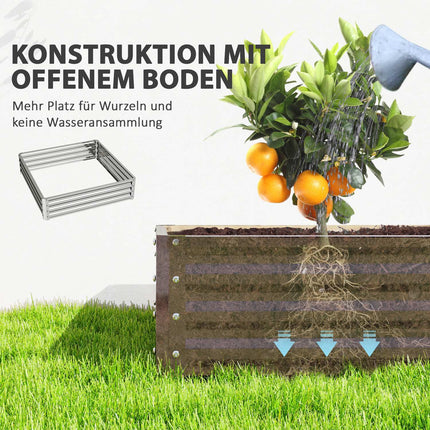 Stahlhochbeet - Blumen-, Gemüse-, Kräuterbeet