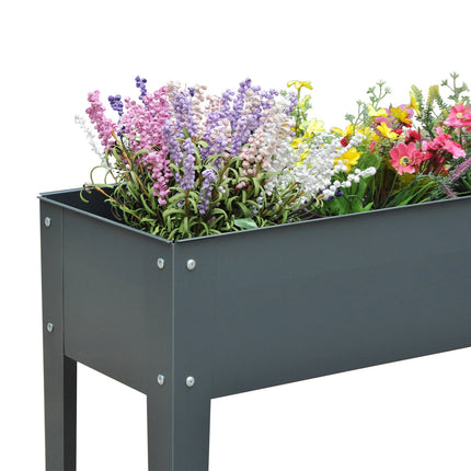 Metall-Hochbeet - 100x30x80 cm, mit Drainage