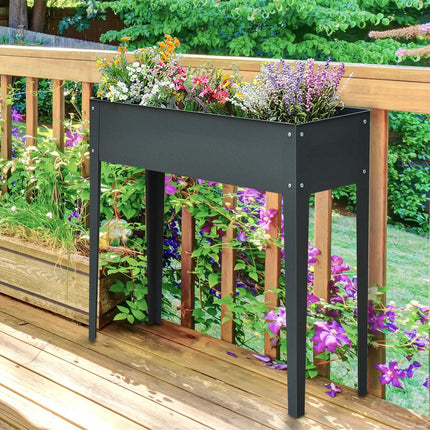 Metall-Hochbeet - 100x30x80 cm, mit Drainage