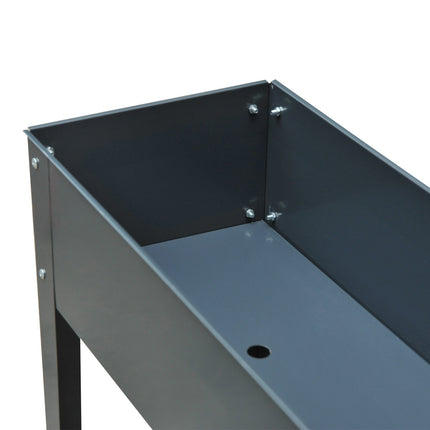 Metall-Hochbeet - 100x30x80 cm, mit Drainage