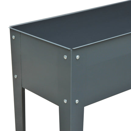 Metall-Hochbeet - 100x30x80 cm, mit Drainage