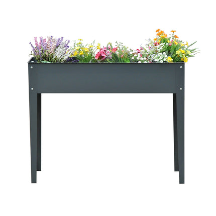 Metall-Hochbeet - 100x30x80 cm, mit Drainage