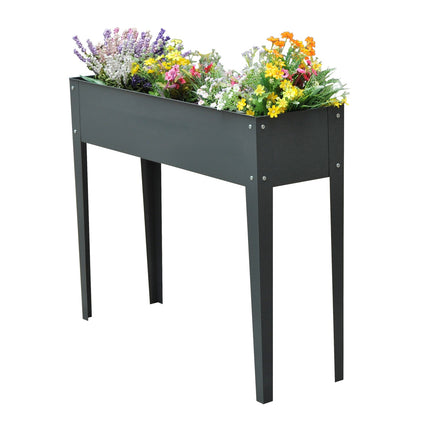 Metall-Hochbeet - 100x30x80 cm, mit Drainage