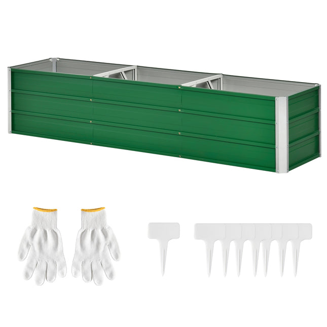 Pflanzbeet aus Stahl 183x47x40cm - Grüner Pflanzkasten