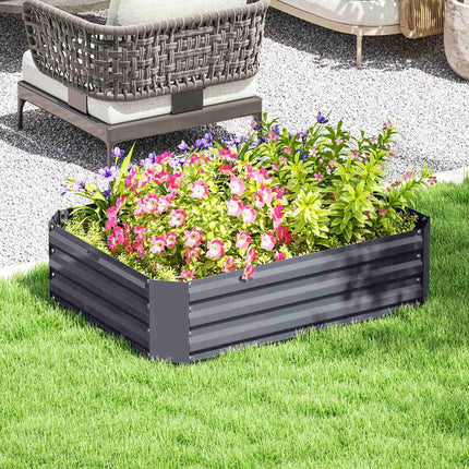 Stahl-Hochbeet 120x90x30 cm - Stapelbar & langlebig