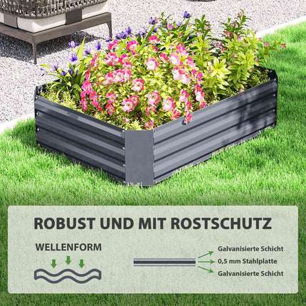 Stahl-Hochbeet 120x90x30 cm - Stapelbar & langlebig