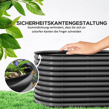 Stahl-Hochbeet - 160x80x80 cm, stapelbar zum Bepflanzen