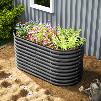 Stahl-Hochbeet - 160x80x80 cm, stapelbar zum Bepflanzen