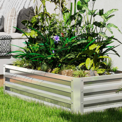 Gartenbeet aus Stahl - rostfrei, witterungsbeständig (120x60x30,5 cm)