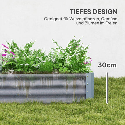Hochbeet aus Stahl - Rostbeständig, 240x120x30 cm