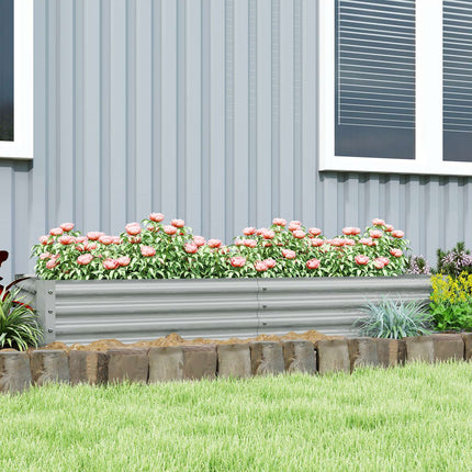 Steel garden bed - rustproof, weatherproof, 180x90x30 cm