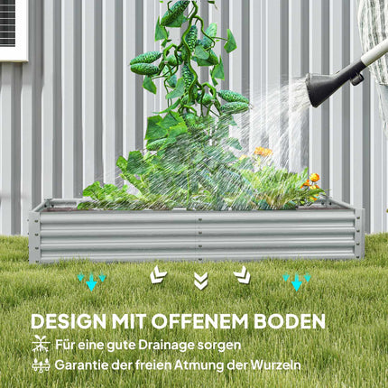 Steel garden bed - rustproof, weatherproof, 180x90x30 cm