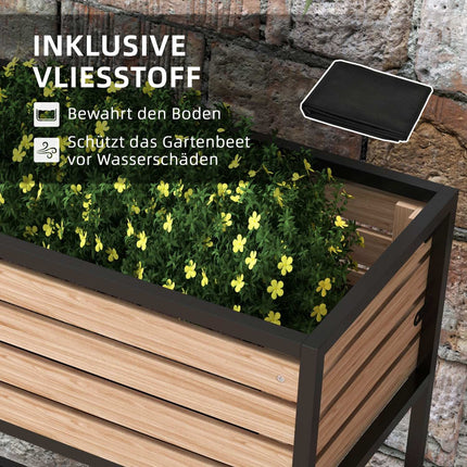 Gartenhochbeet mit Ablage, 2-stufig 83x39x100 cm