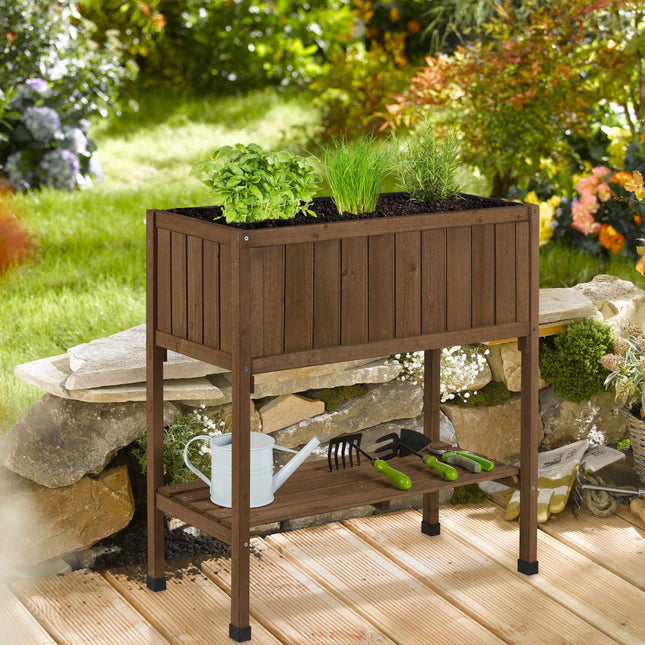 Raised bed of spruce
