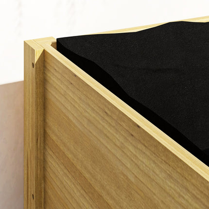 Verhoogd bed met acrylpanelen, verhoogd kruidenbed met drainagegaten, houten plantenbak, weerbestendig groentebed, tuinbed, plantenbed voor tuin, balkon, 110 x 50 x 80 cm natuurlijk hout
