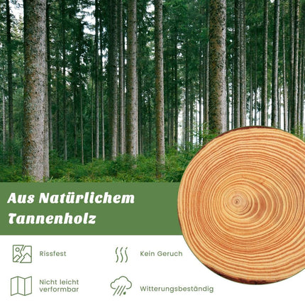 Hochbeet mit Zaun Pflanzkasten aus Holz mit 4-seitigem Schutzzaun &amp; Pflanzgitter 107 x 107 x 70 cm