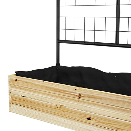 Hochbeet aus Holz mit Rankhilfe - 80x38x145 cm Pflanzkasten