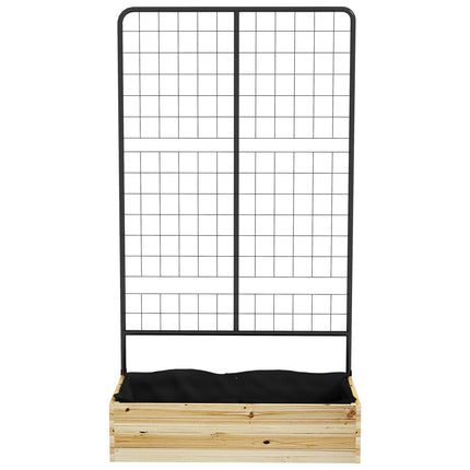 Hochbeet aus Holz mit Rankhilfe - 80x38x145 cm Pflanzkasten