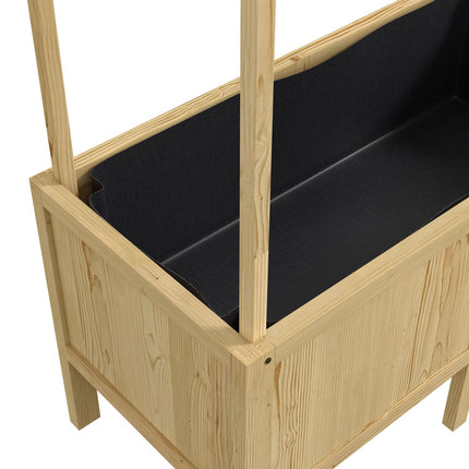 Hochbeet Holz mit Abdeckung, 110x60x152 cm