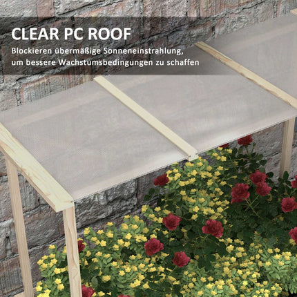 Hochbeet Holz mit Abdeckung, 110x60x152 cm