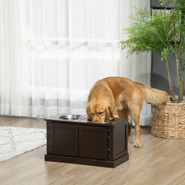 Erhöhte Hundenäpfe mit Stauraum, 2 Näpfe für große Hunde