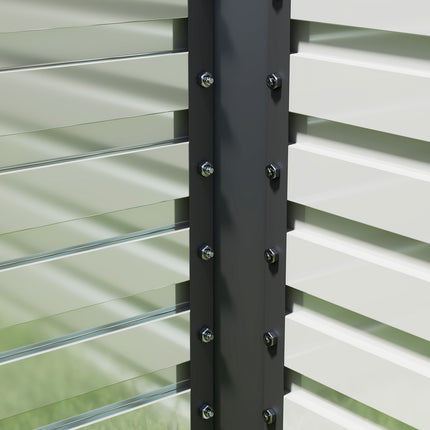 Raised garden bed in galvanized steel, weatherproof, 240x60x60 cm