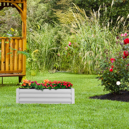 Raised metal bed