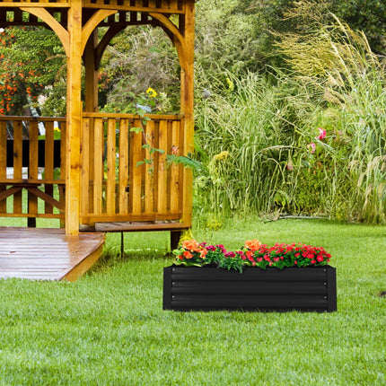 Raised metal bed