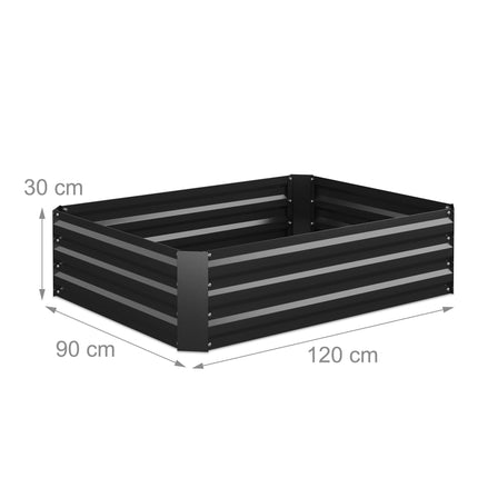 Raised metal bed