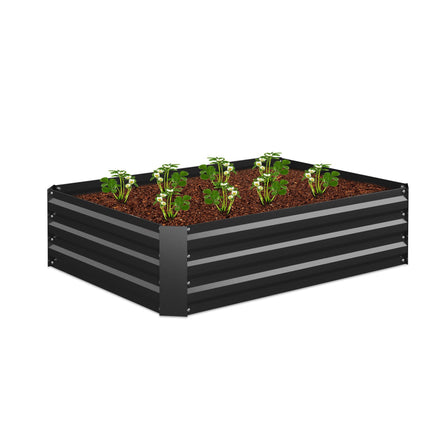 Raised metal bed
