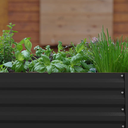 Raised metal bed