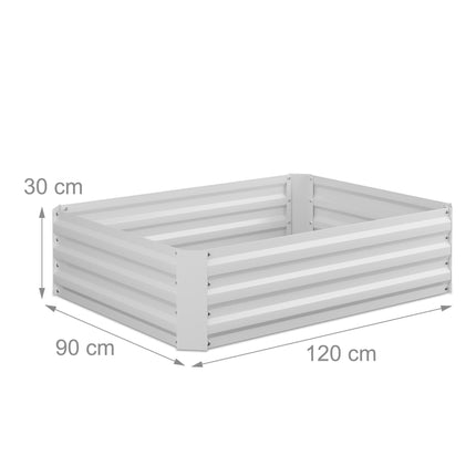 Raised metal bed