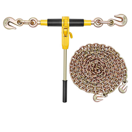 Ratchet Chain Binder Set, 2 Pack, 8 mm x 3 m, 3629 kg WLL