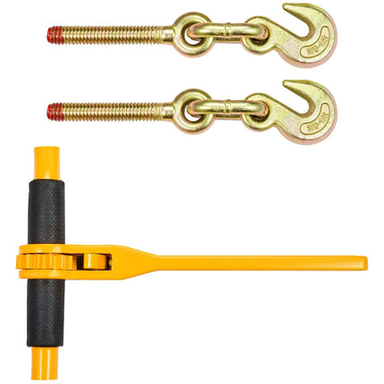 Ratchet Load Binder Chain Kit, 2 Pack, 9200 lb WLL