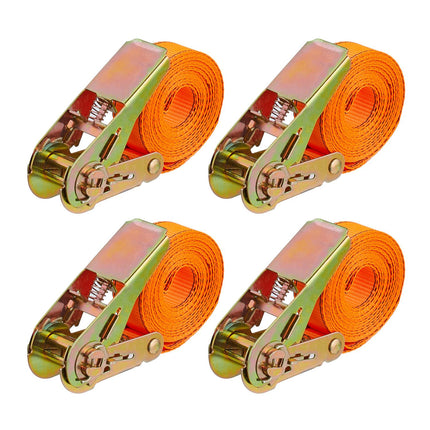 Ratchet Straps Set, 4-Pack, Polyester, Load Securing