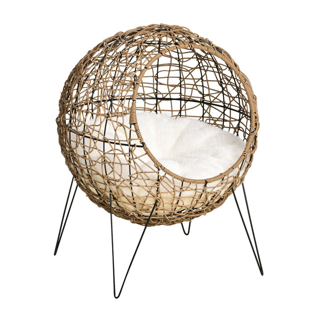 Höhlenbett für Ratten mit Kissen - Erhöhtes Haustierbett Ø45x57 cm
