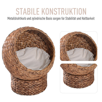 Rattan-Katzenbett mit Kissen – Bequemes und stilvolles Design