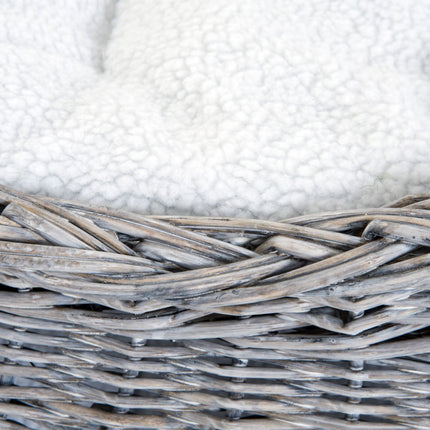 Rattan-Katzenbett mit Baldachin und Kissen, Wasserhyazinthe