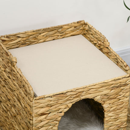 Rattenhöhle mit Kissen, 2 Ebenen für Katzen bis 5 kg