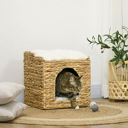 Rattenhöhle mit Kissen, 2 Ebenen für Katzen bis 5 kg