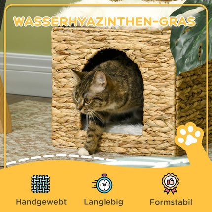 Rattenhöhle mit Kissen, 2 Ebenen für Katzen bis 5 kg