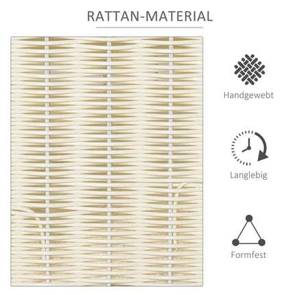 Rattan-Höhle mit Kissen – natur, beige, weiß