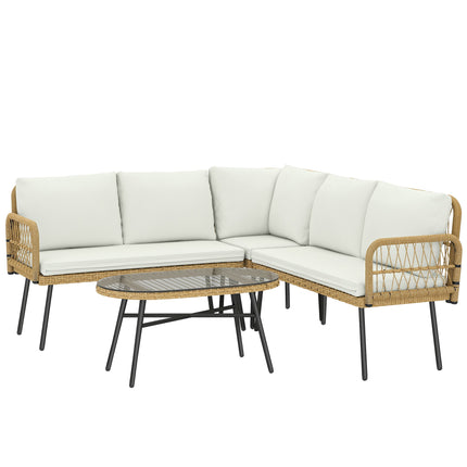 Gartenmöbel-Set aus Polyrattan mit Sofa und Tisch