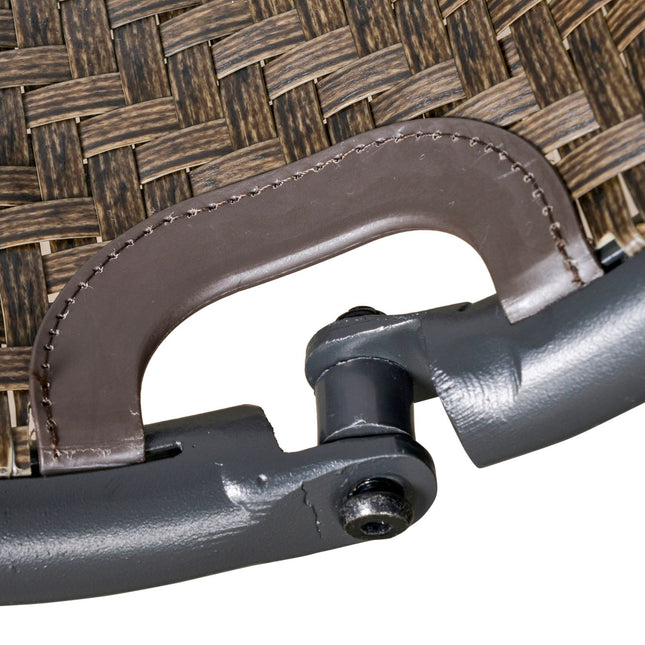 Rattan-Schaukelstuhl-Set, UV-beständig für Terrassen und Gärten