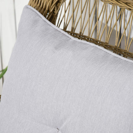 Rattanschaukelstuhl mit Kissen, gelb, waschbare Bezüge