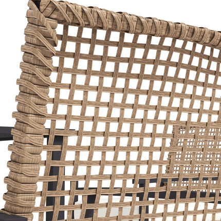 Gartenmöbel aus Rattan, 5-teilig, mit Kissen