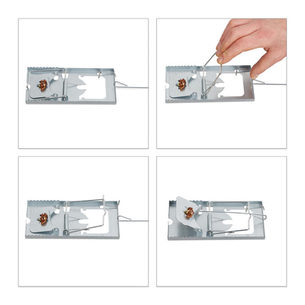 Lot de 4 pièges à rats